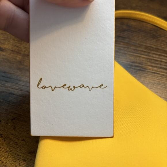 Revolve Lovewave XS Yellow Strappy Brittany Sports Bra Surplice Criss Cross - Picture 4 of 15